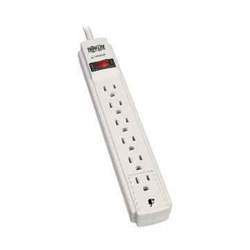 Picture of Protect It! 6-Outlet Surge Protector, 15 ft. Cord, 790 Joules, Diagnostic LED, Light Gray Housing