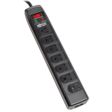 Picture of Protect It! 7-Outlet Surge Protector, 6-ft. Cord, 1440 Joules, Tel/Modem Protection, Safety Covers