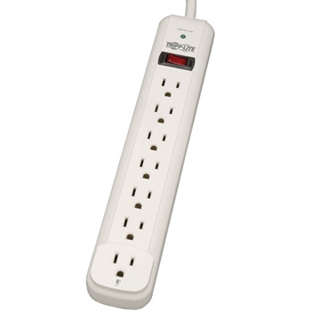 Picture of Protect It! 7-Outlet Surge Protector, 25 ft. Cord, 1080 Joules, Diagnostic LED, Light Gray Housing