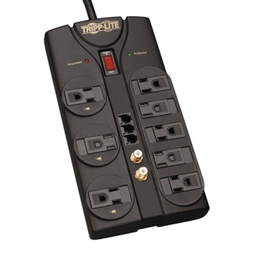 Picture of Protect It! 8-Outlet Surge Protector, 8-ft. Cord, 2160 Joules, Tel/Fax/Modem/Coax Protection, RJ11