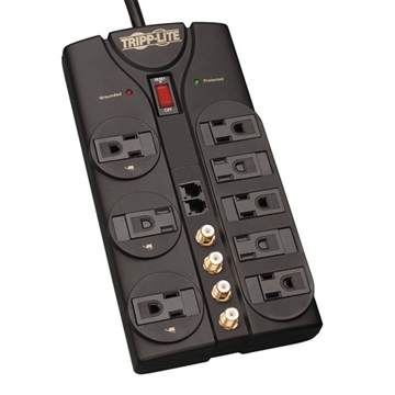 Picture of Protect It! 8-Outlet Surge Protector, 10-ft. Cord, 3240 Joules, Tel/Fax/Modem/Coax Protection, RJ11