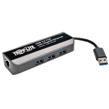 Picture of USB 3.0 SuperSpeed to Gigabit Ethernet NIC Network Adapter with 3 Port USB 3.0 Hub