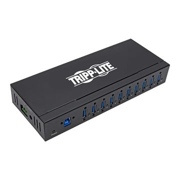 Picture of 10-Port Industrial-Grade USB 3.0 SuperSpeed Hub - 20 kV ESD Immunity, Iron Housing, Mountable