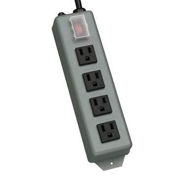 Picture of Waber-by-Tripp Lite 4-Outlet Industrial Power Strip, 6-ft. Cord, Locking Switch Cover