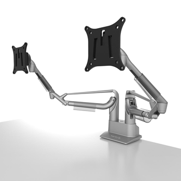 Picture of Dual-Monitor Desktop Mount for 17-inch to 32-inch Displays, Silver