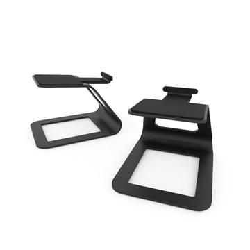 Picture of Elevated Desktop Speaker Stands for Small Speakers, Black, Pair