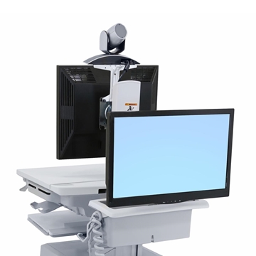 Picture of StyleView Telepresence Cart, Back-to-Back Monitors, Powered