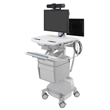 Picture of StyleView Telemedicine Cart, Back-to-Back Monitors, Powered, US/CA/MX