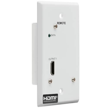 Picture of 1-Port HDMI over Cat6 Receiver, Wall Plate - 4K 60 Hz, HDR, 4:4:4, PoC, HDCP 2.2, 230 ft. (70.1 m), TAA