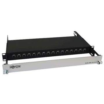 Picture of Spine-Leaf MPO Panel with Key-Up to Key-Up MTP/MPO Adapter - 12F MTP/MPO-PC M/M, 8F OM4 Multimode, 16 x 16 Ports, 1U