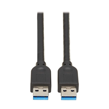 Picture of USB 3.0 SuperSpeed A to A Cable for Tripp Lite USB 3.0 All-in-One Keystone/Panel Mount Couplers (M/M), Black, 10 ft. (3 m)