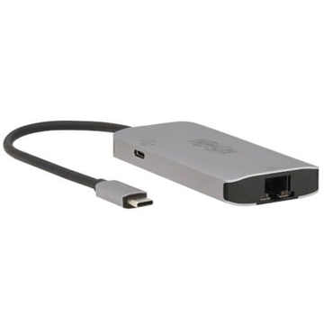 Picture of 3-Port USB-C Hub - USB 3.2 Gen 1, 3 USB-A Ports, GbE, Thunderbolt 3, 100W PD Charging, Aluminum Housing