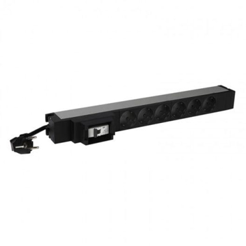 Picture of 19 Inch PDU LCS#179; - 1 U - 6 Outlets X 2P+E - German Standard - 16 A 1P MCB