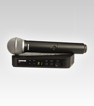 Picture of Handheld Wireless Vocal System, Includes BLX4 Receiver and BLX2/PG58 Transmitter, 518 to 542 MHz Frequency Range