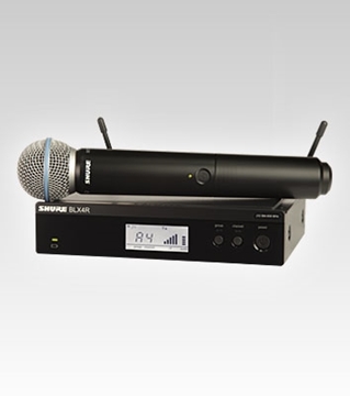 Picture of Handheld Wireless Vocal System, Includes BLX4R Receiver and BLX2/BETA58A Transmitter, 518 to 542 MHz Frequency Range