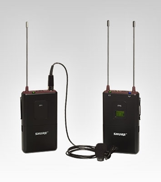 Picture of Bodypack Wireless System, Includes FP1 Transmitter, FP5 Receiver and WL183 Microphone, 470 to 494MHz Frequency Range