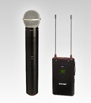 Picture of Handheld Wireless System, Includes FP2/SM58 Transmitter and FP5 Receiver, 470 to 494MHz Frequency Range