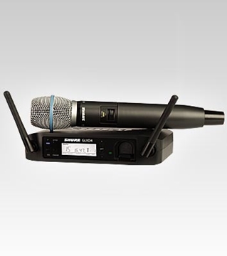 Picture of Vocal System with GLXD4 Wireless Receiver, GLXD2 Handheld Transmitter, BETA 87A Microphone, 2400 to 2483.5MHz ISM Frequency Range