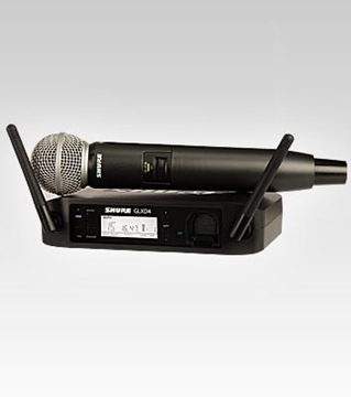 Picture of Vocal System with GLXD4 Wireless Receiver, GLXD2 Handheld Transmitter with SM58 Microphone