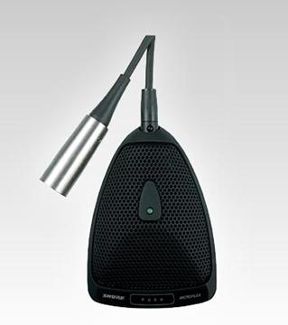 Picture of Omnidirectional Microflex Boundary Microphone, Black, 180 Ohms Impedance