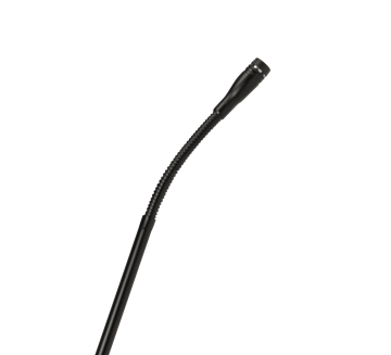 Picture of Condenser Microphone, No Capsule Included, 60.1 cm/24", Gooseneck, Bottom Cable Exit, Preamp Included, Black, 3-Pin XLR Connector