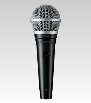 Picture of Cardioid Dynamic Vocal Microphone with Clip, Stand Adapter and Pouch