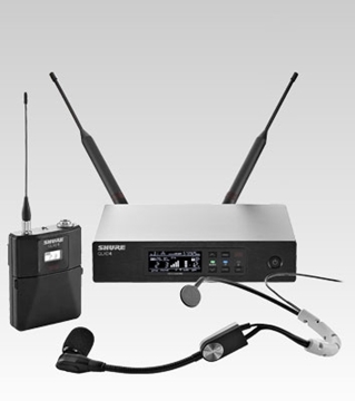 Picture of Headworn Wireless Microphone System with SM35 Condenser Microphone, QLXD4 Receiver, QLXD1 Bodypack Transmitter