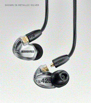 Picture of Sound Isolating Dual HD MicroDriver Earphone with Detachable Cable and Formable Wire, Metallic Silver