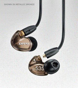 Picture of Sound Isolating Triple HD MicroDriver Earphone with Detachable Cable, Metallic Bronze