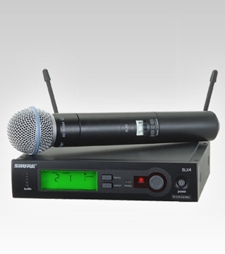 Picture of UHF Wireless System with SLX2/BETA58A Handheld Transmitter, 470 to 494MHz Frequency Band