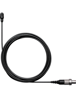 Picture of TwinPlex Subminiature Omnidirectional Lavalier Microphone, Low Sensitivity, 1.6 mm Cable with MTQG Connector, Black with Accessories
