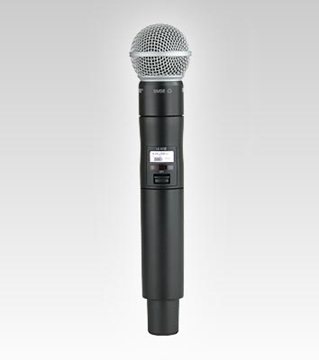 Picture of ULXD2 Handheld Transmitter with SM86 Microphone, 572 to 636MHz Frequency Band
