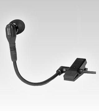 Picture of Clip-on Condenser Instrument Microphone with 10ft 4-pin Mini-connector (TA4F) Cable