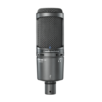 Picture of Side-address cardioid condenser microphone with USB digital output, built-in headphone jack, headphone volume control and mix control. (Windows and Mac compatible.)