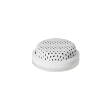 Picture of Omnidirectional condenser boundary microphone with, self-contained power module, IPX4 water resistance, phantom power only, for table or ceiling mount applications, white