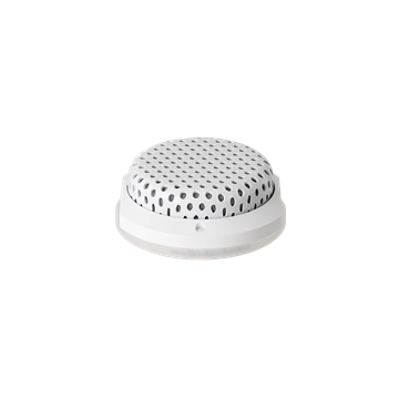 Picture of Cardioid condenser boundary microphone with, self-contained power module, phantom power only, for table or ceiling mount applications, white
