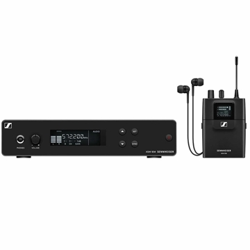 Picture of Starter Set for In-ear Monitoring, Includes (1) XSW IEM SR Transmitter, (1) XSW IEM EK Receiver, (1) IE 4 In-Ear Headphones, (1) XSW Rack Mount Kit, (1) NT 12-5 CW Power Supply with Power Adapters, (2) AA Batteries, Frequency Range: B (572 - 596 MHz)