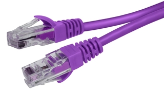Picture of 100ft Zum Wired CAT5e Cable with Net Communication for LAN Wiring, Plenum, Purple