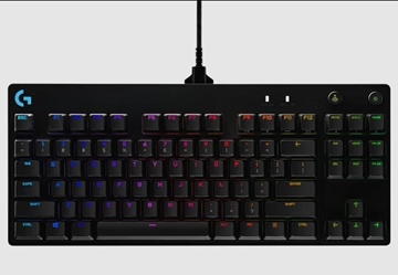 Picture of G PRO TKL Wired Mechanical GX Blue Clicky Switch Gaming Keyboard with RGB Backlighting - Black