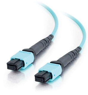Picture of 16.4ft (5m) MTP&#174; Compatible MPO to MPO Fiber Array Cable Type B OM4 Riser Rated (TAA Compliant) (OFNR)